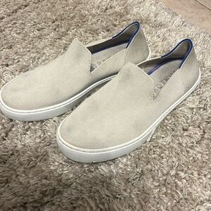 Rothy's The Original Slip On Sneaker Sand Textile Comfort Shoe Women’s US 7